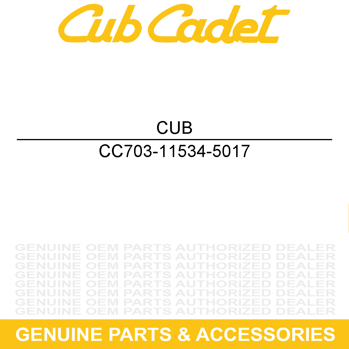 CUB CADET 703-11534-5017 Cover