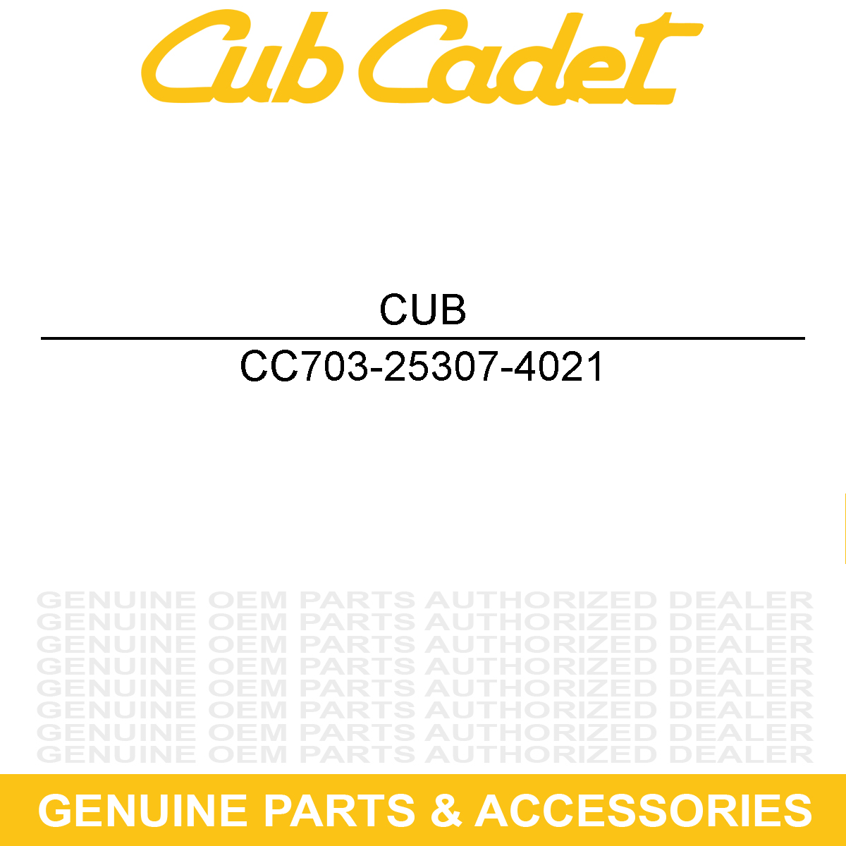 CUB CADET 703-25307-4021 Cover