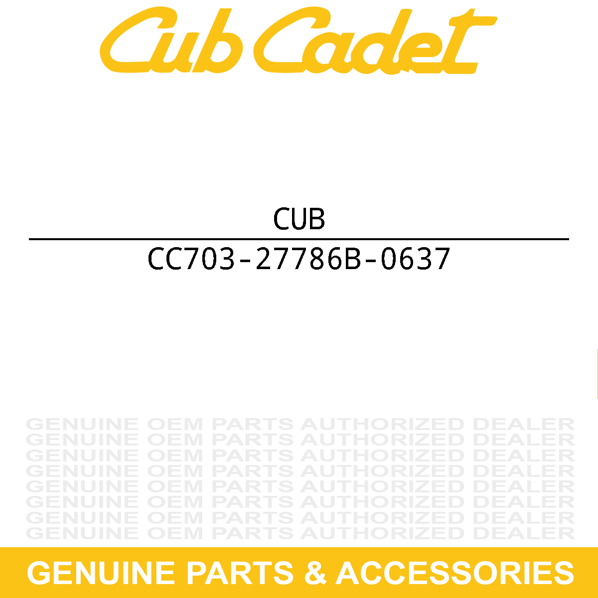 CUB CADET 703-27786B-0637 Cover