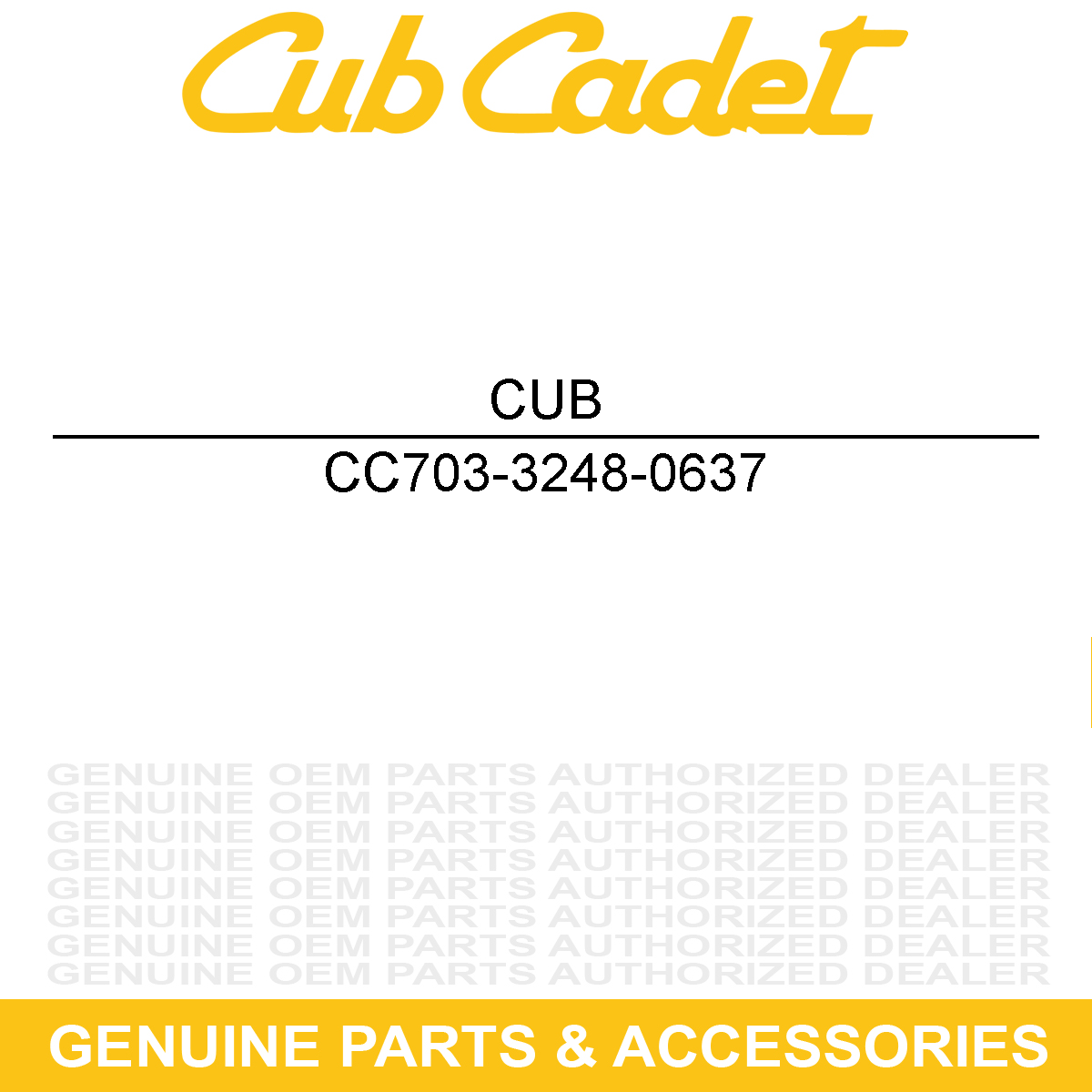 CUB CADET 703-3248-0637 Baffle