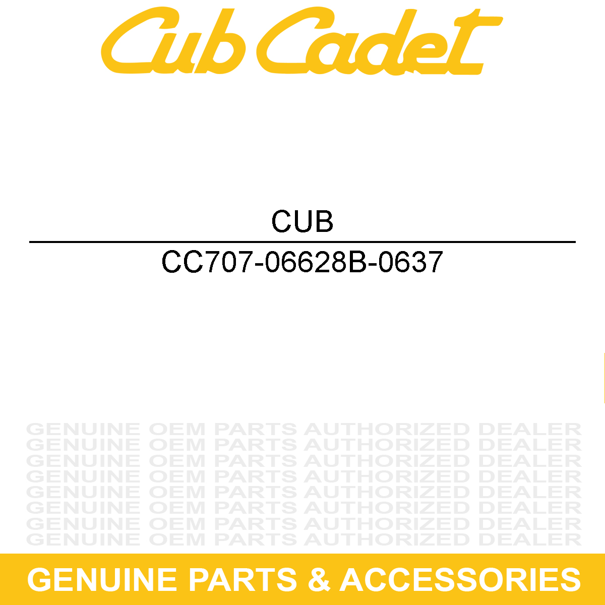 CUB CADET 707-06628B-0637 Plate