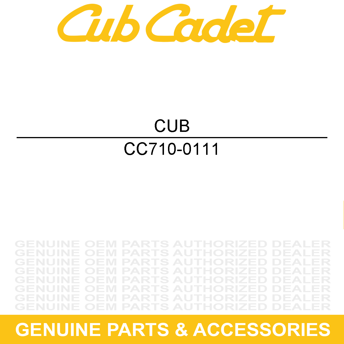 CUB CADET 710-0111 Bolt