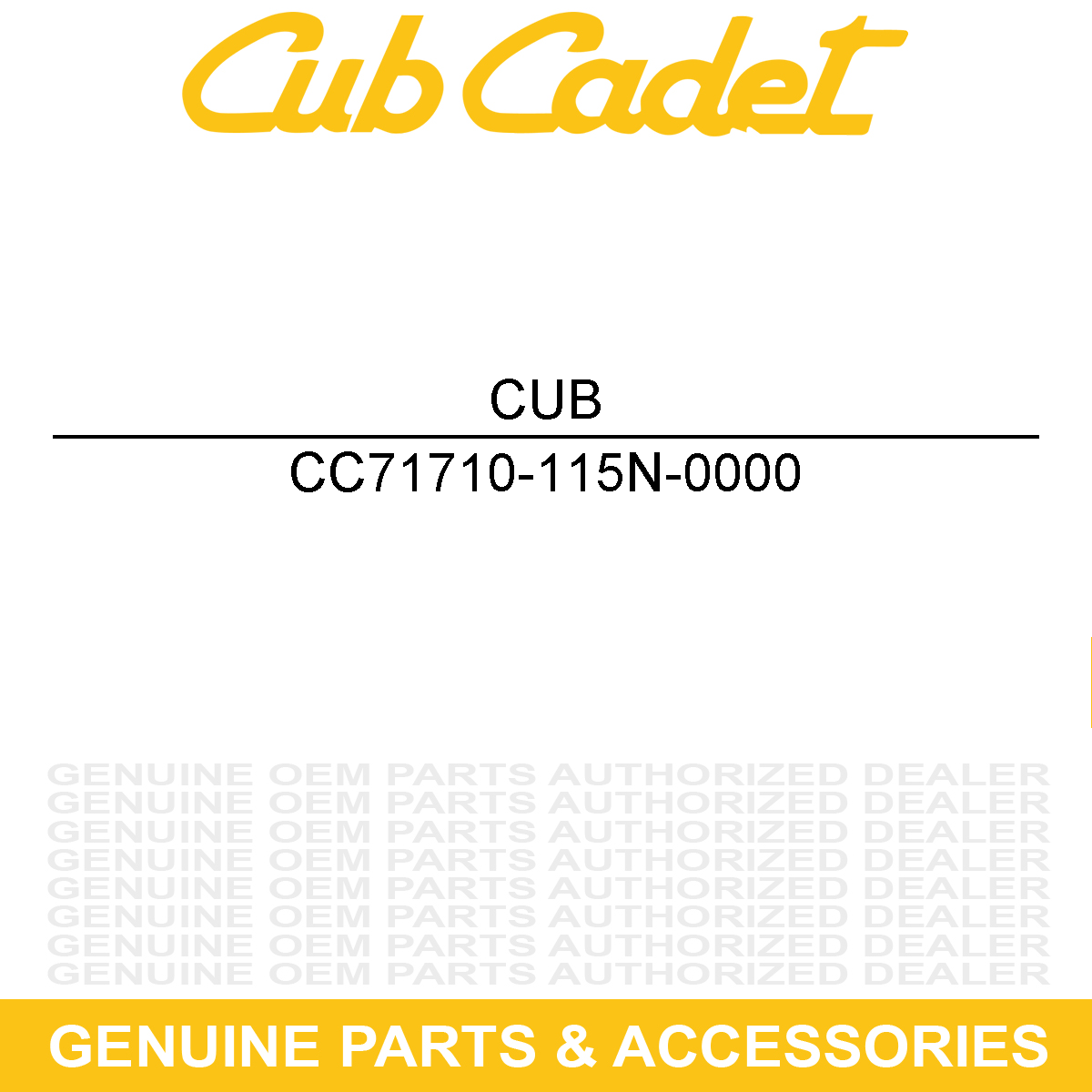 CUB CADET 71710-115N-0000 Safety Belt