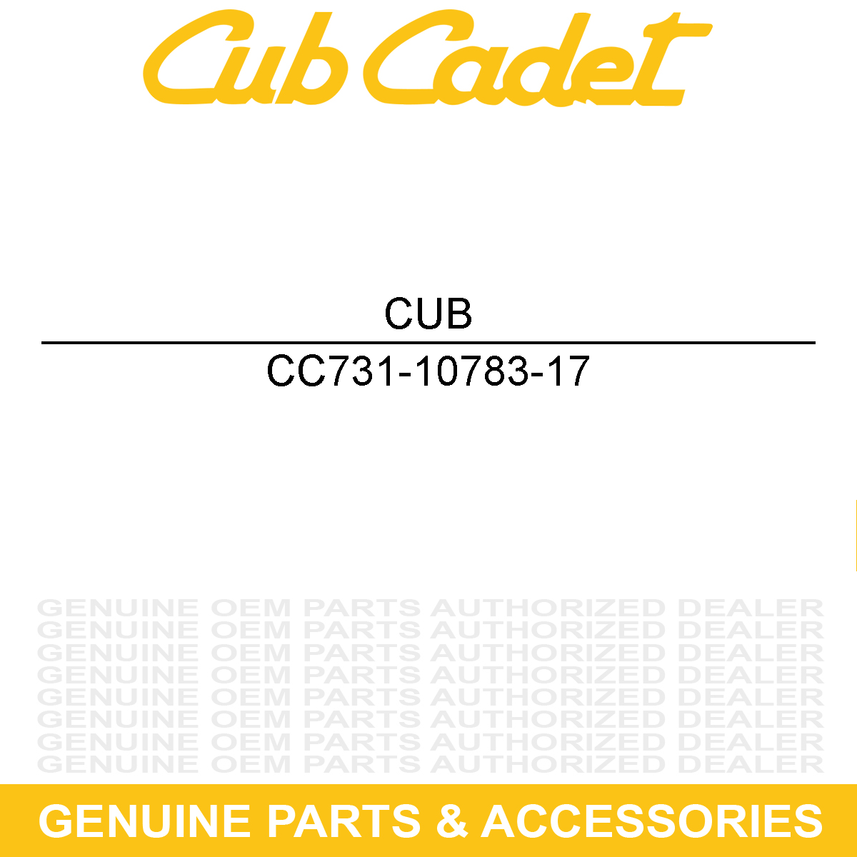 CUB CADET 731-10783-17 Trimmer Knob
