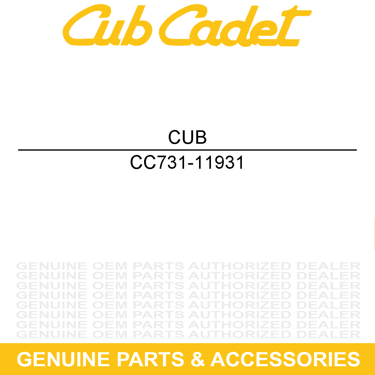 CUB CADET 731-11931 Housing
