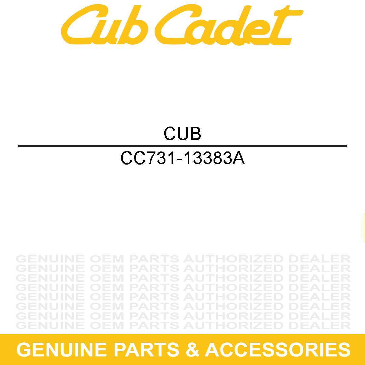 CUB CADET 731-13383A Plate