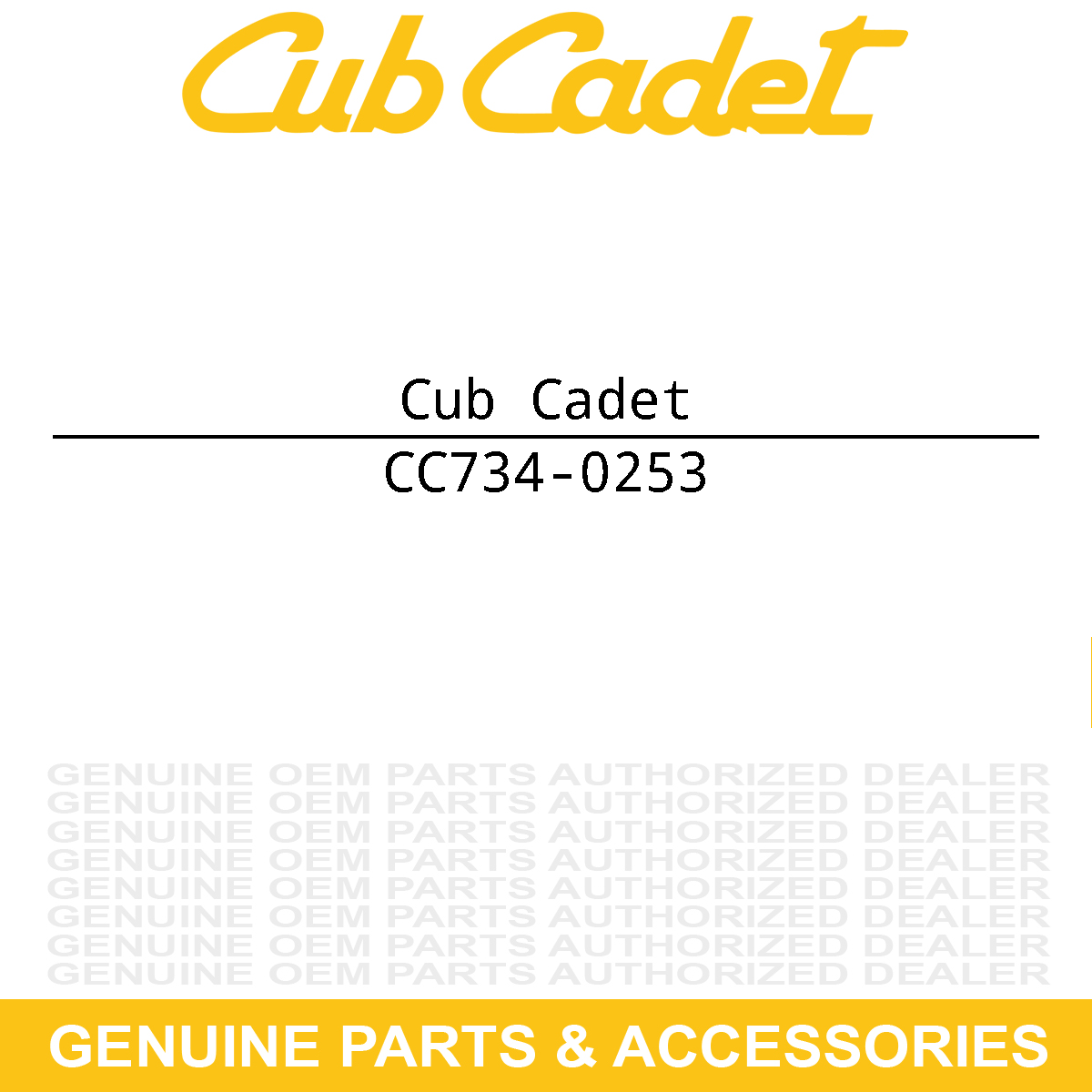 CUB CADET 734-0253 Tube
