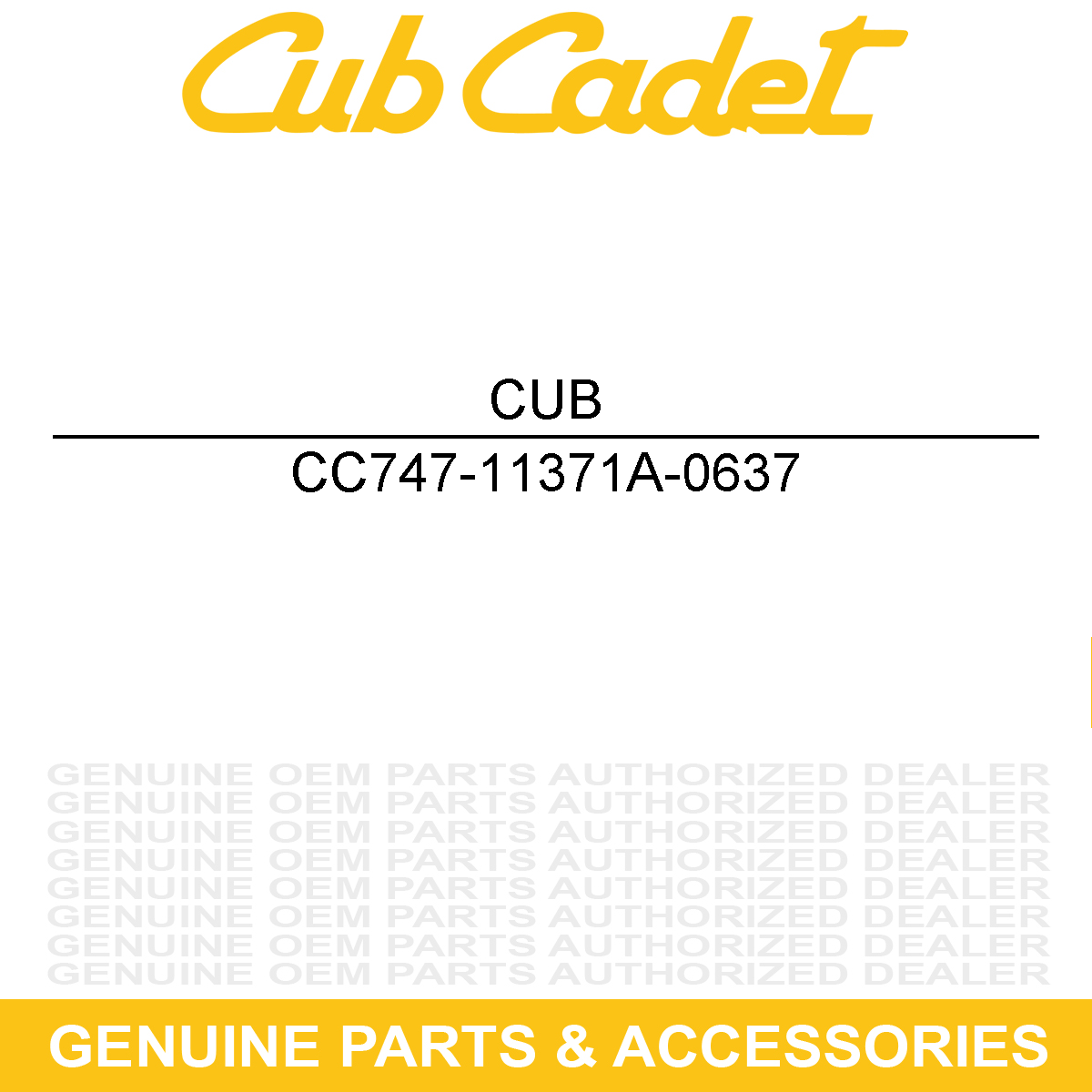 CUB CADET 747-11371A-0637 Rod