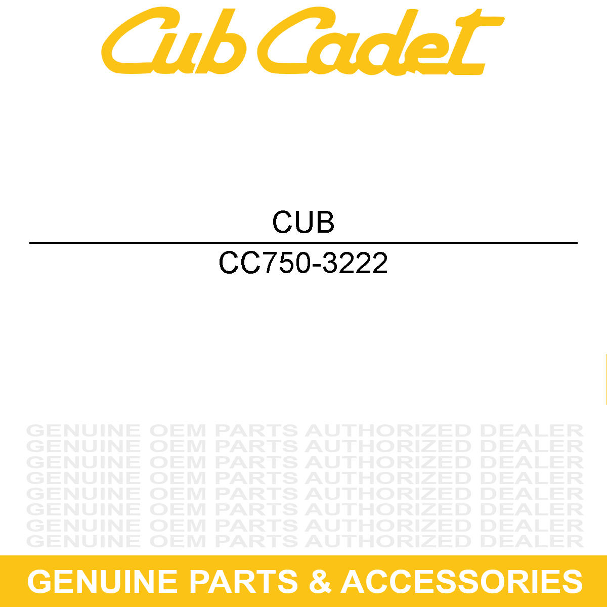 CUB CADET 750-3222 Wheel Axle