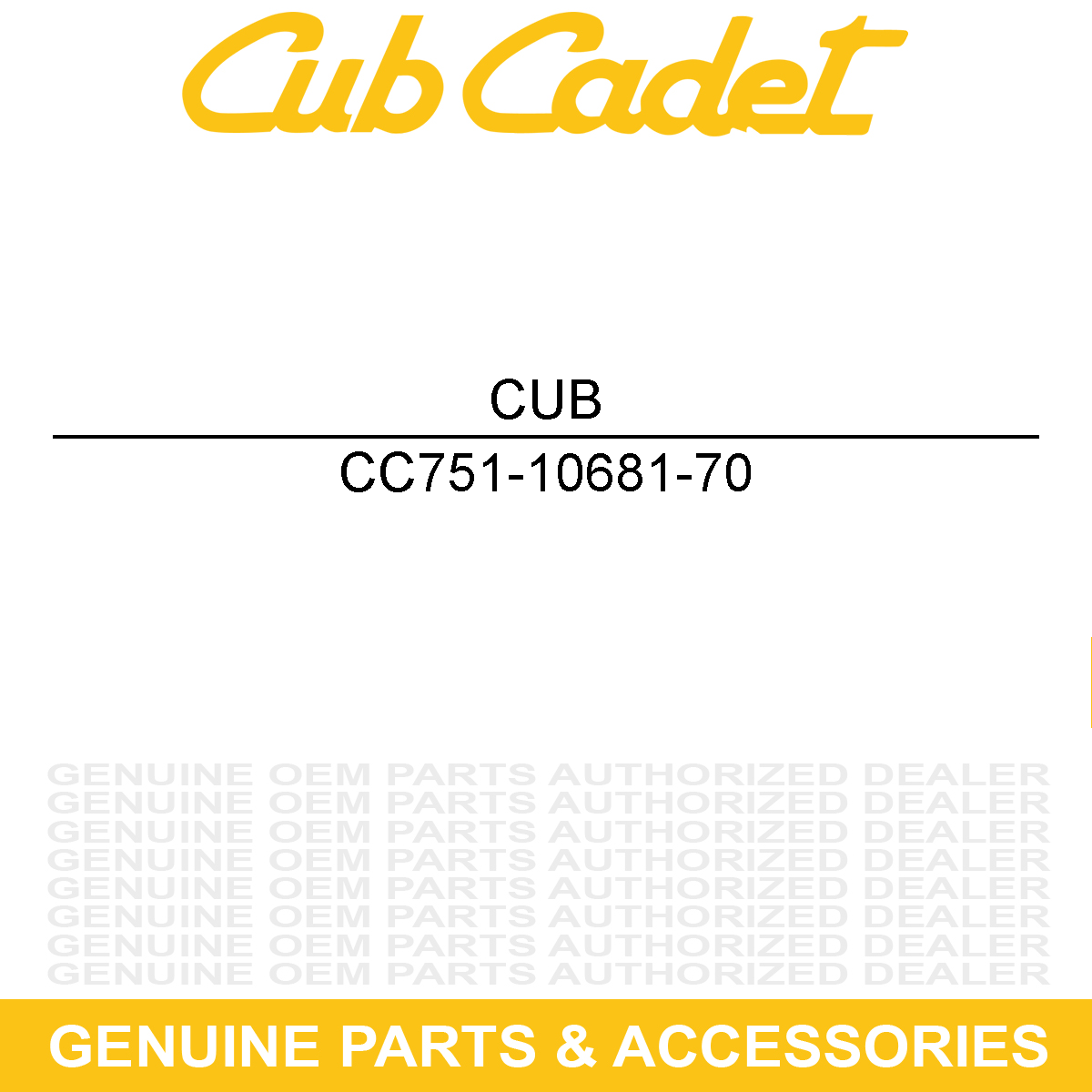 CUB CADET 751-10681-70 Fuel Hose