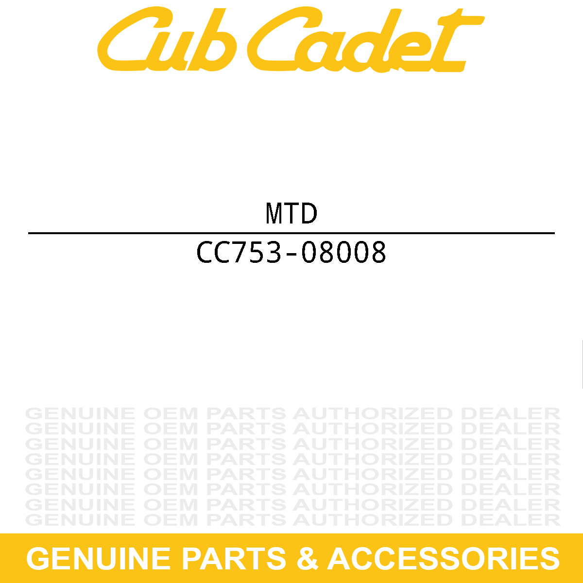 MTD 753-08008 Knob