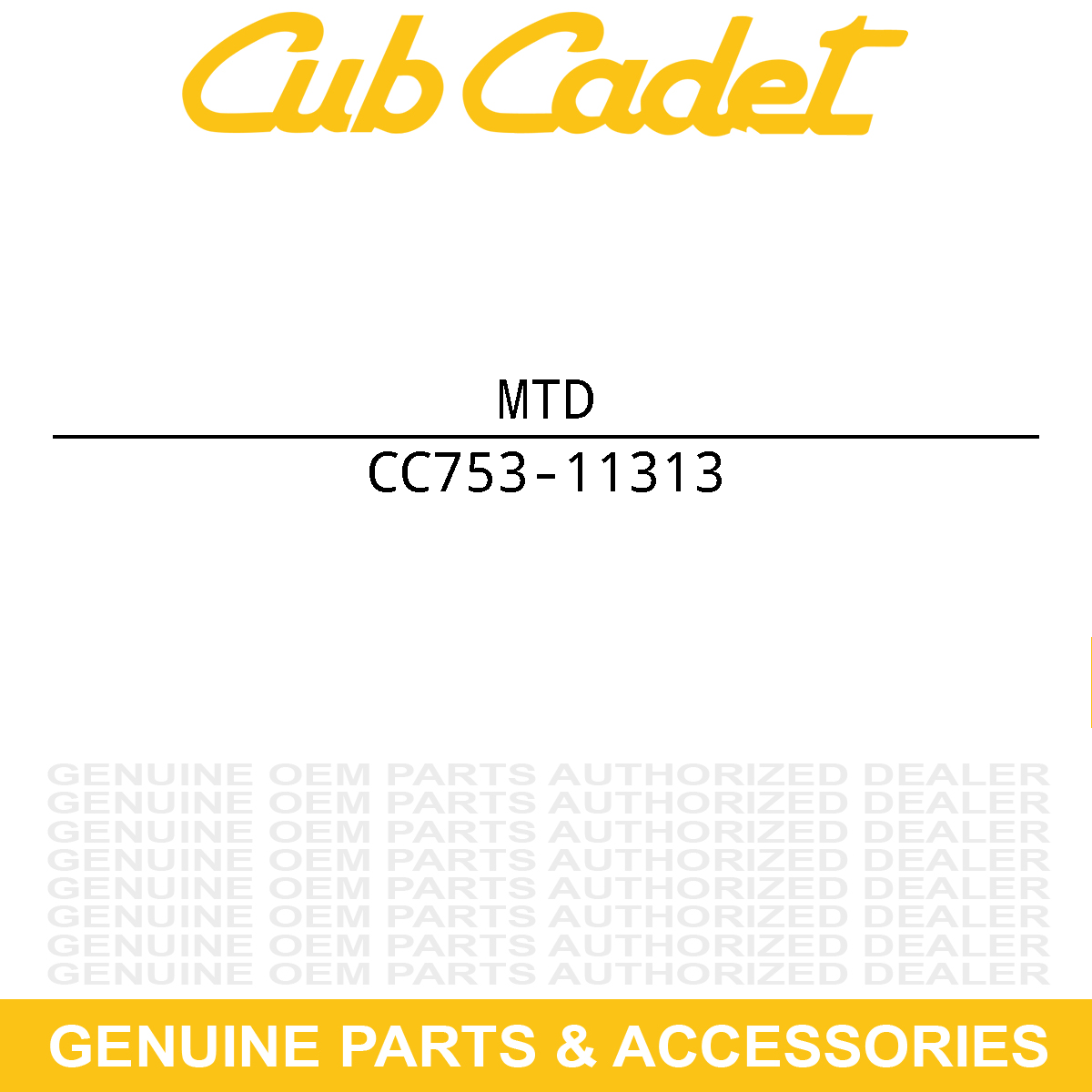 MTD 753-11313 Plate