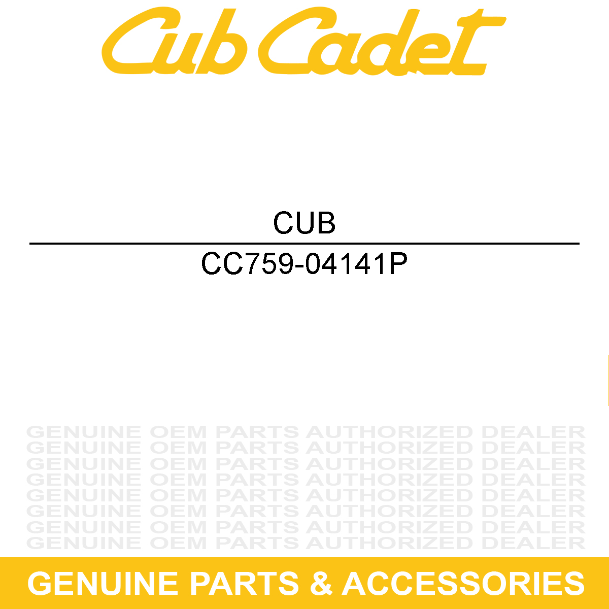 CUB CADET 759-04141P Knob