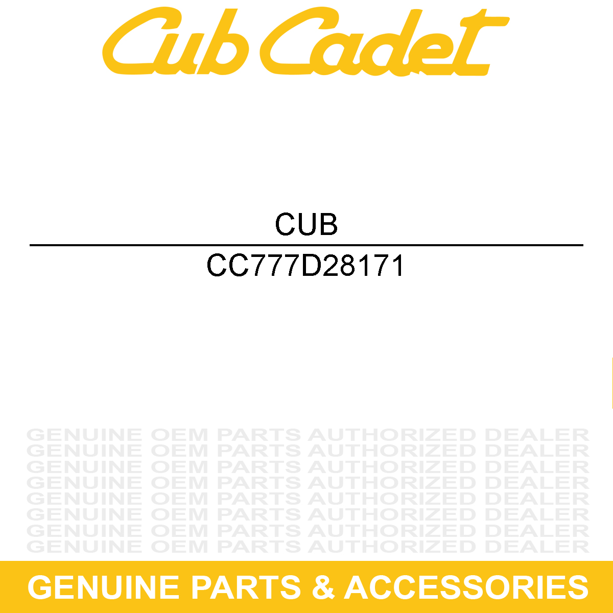 MTD 777D28171 Label