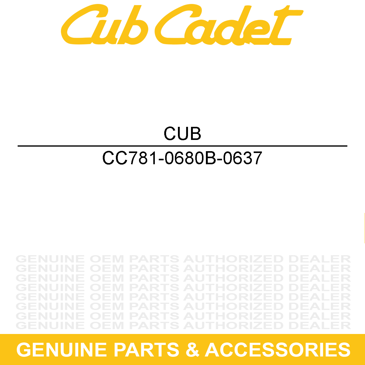 CUB CADET 781-0680B-0637 Tube