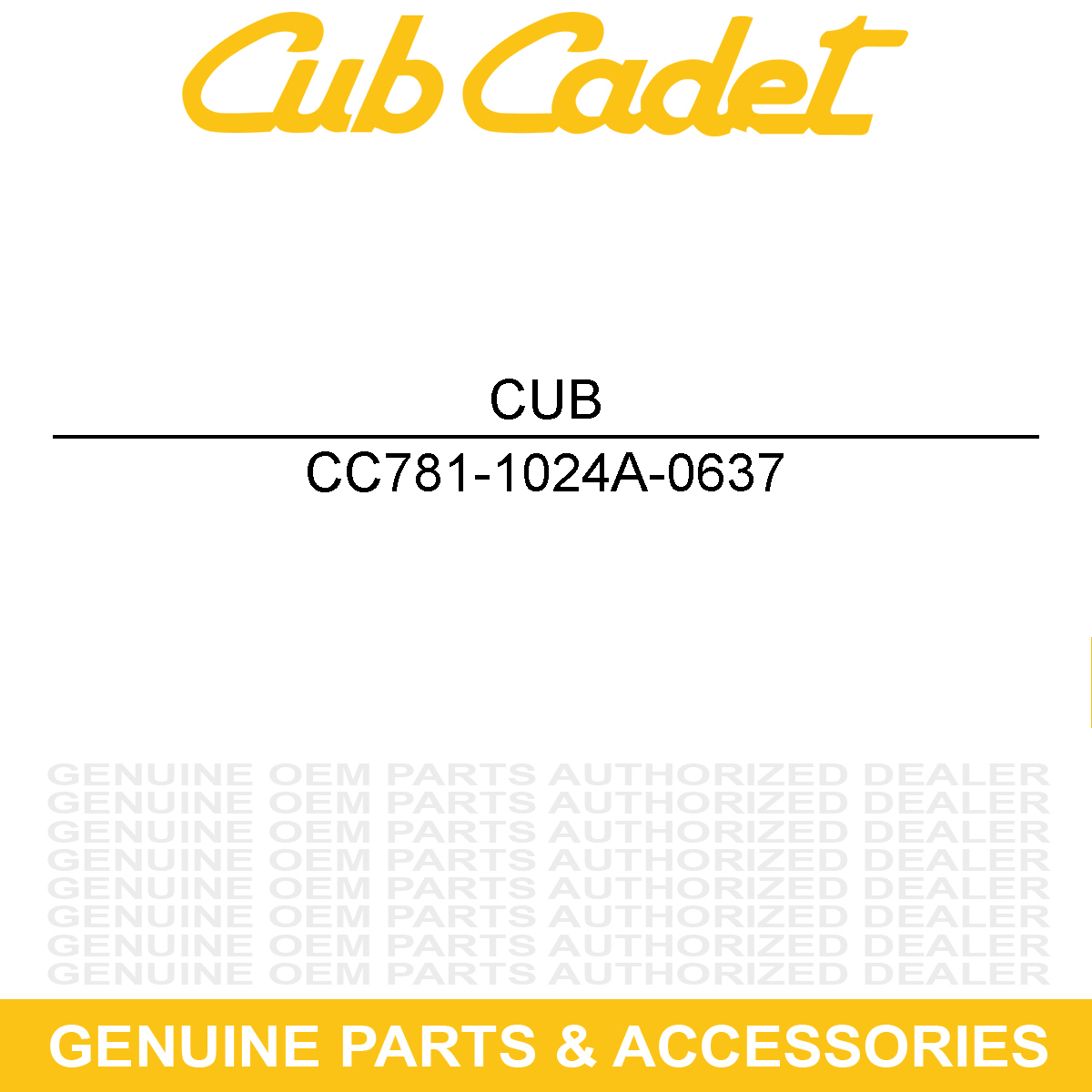CUB CADET 781-1024A-0637 Bracket