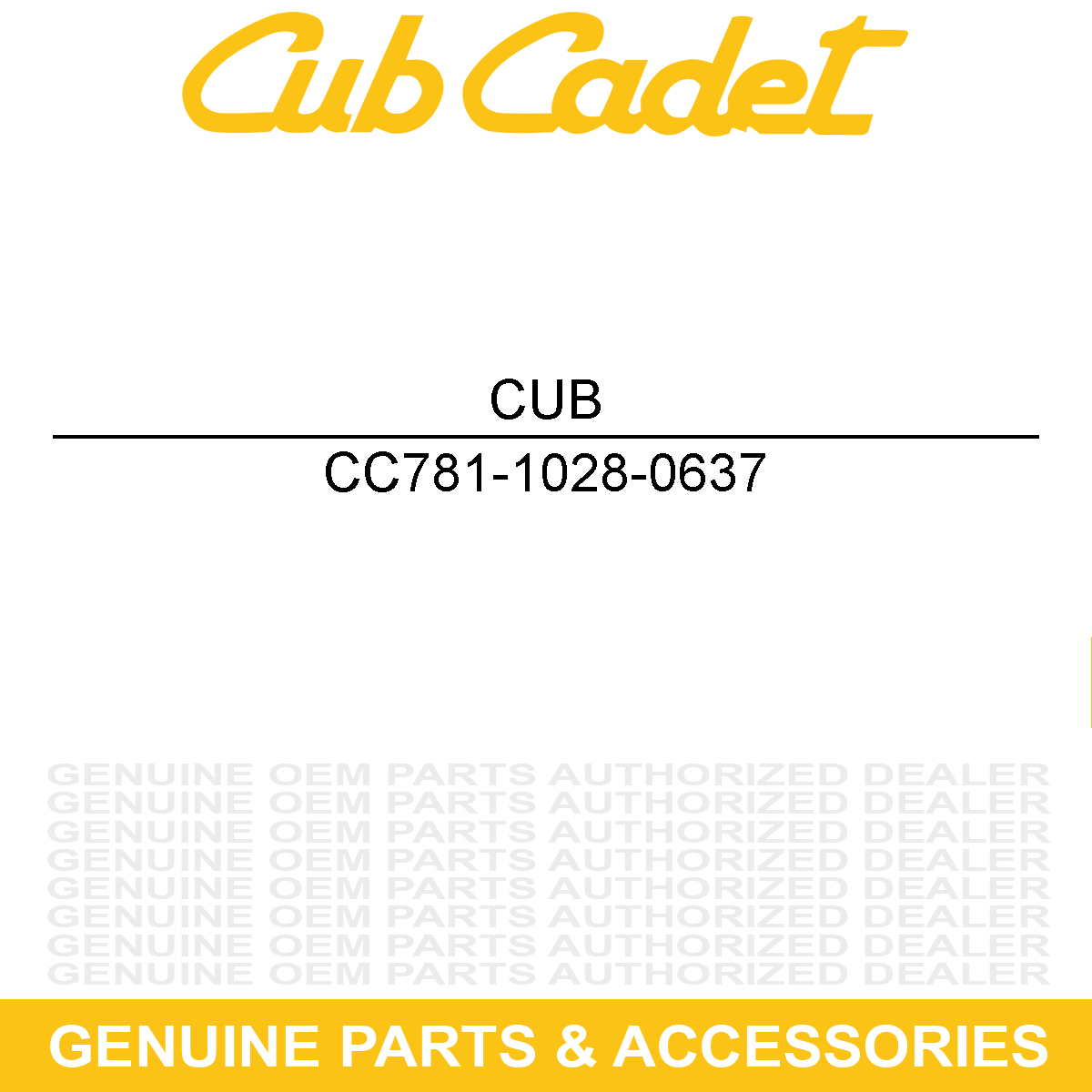 CUB CADET 781-1028-0637 Bracket