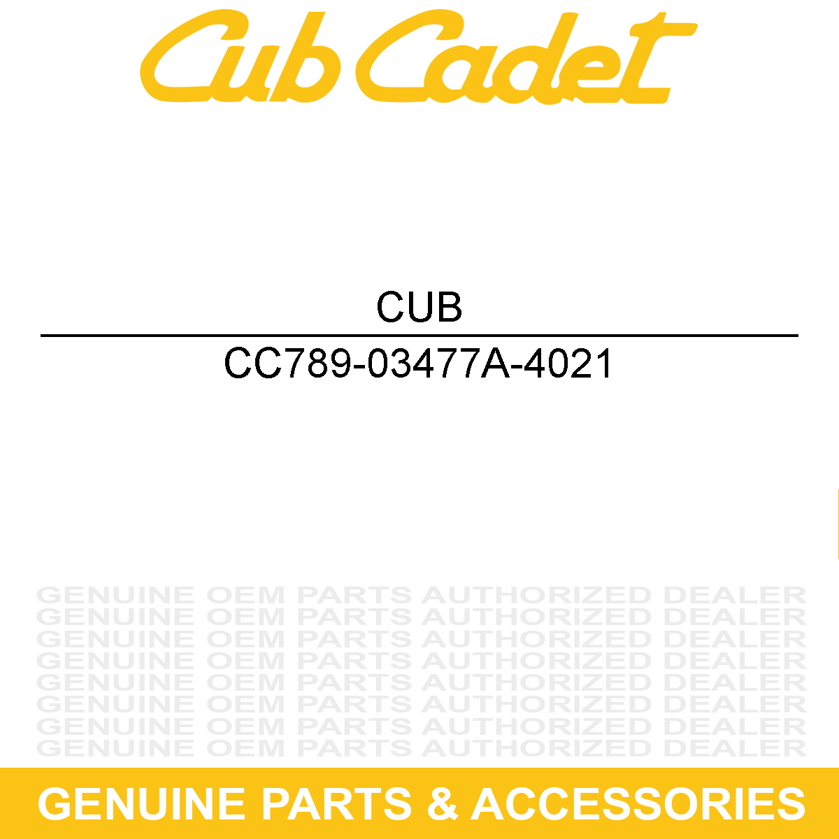 CUB CADET 789-03477A-4021 Fender