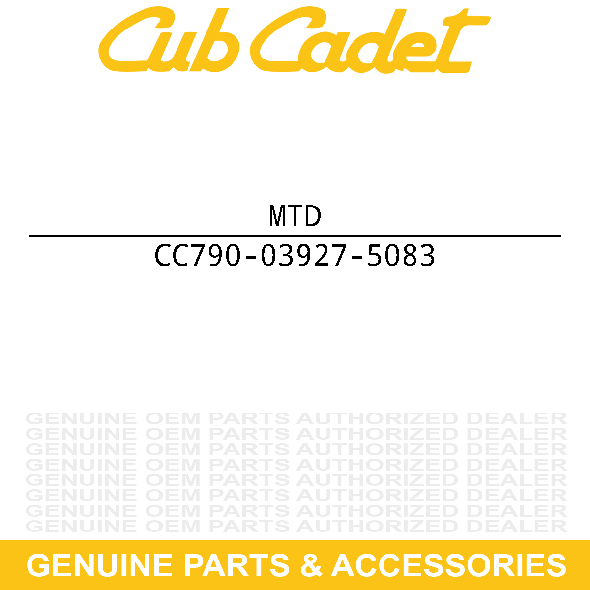 Troy-Bilt 790-03927-5083 Plate