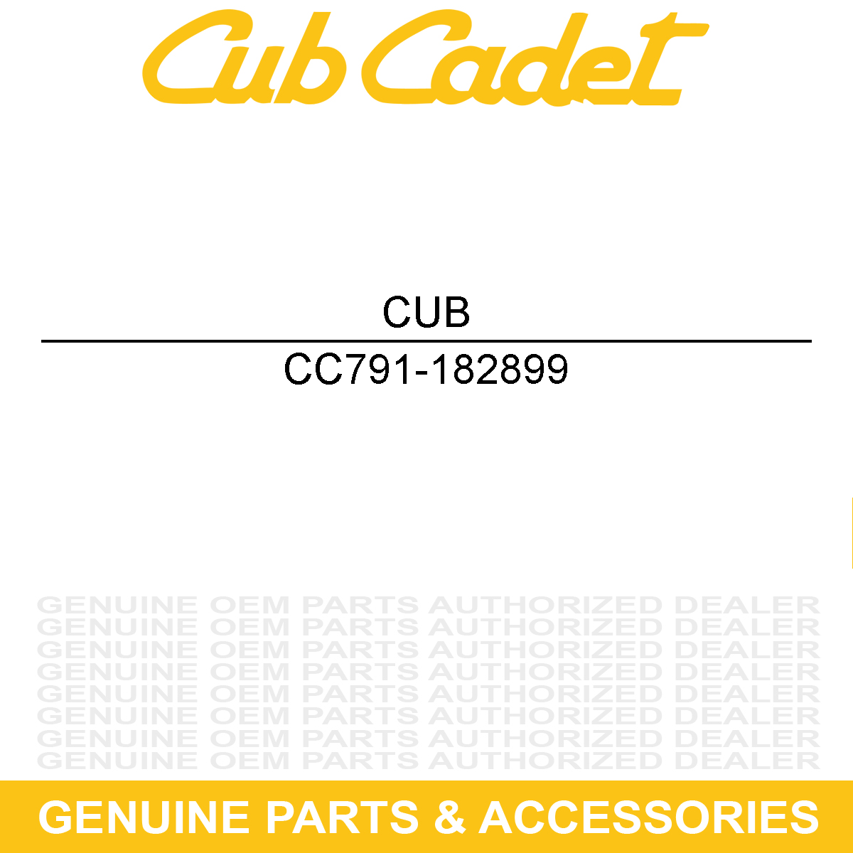 CUB CADET 791-182899 Hardware