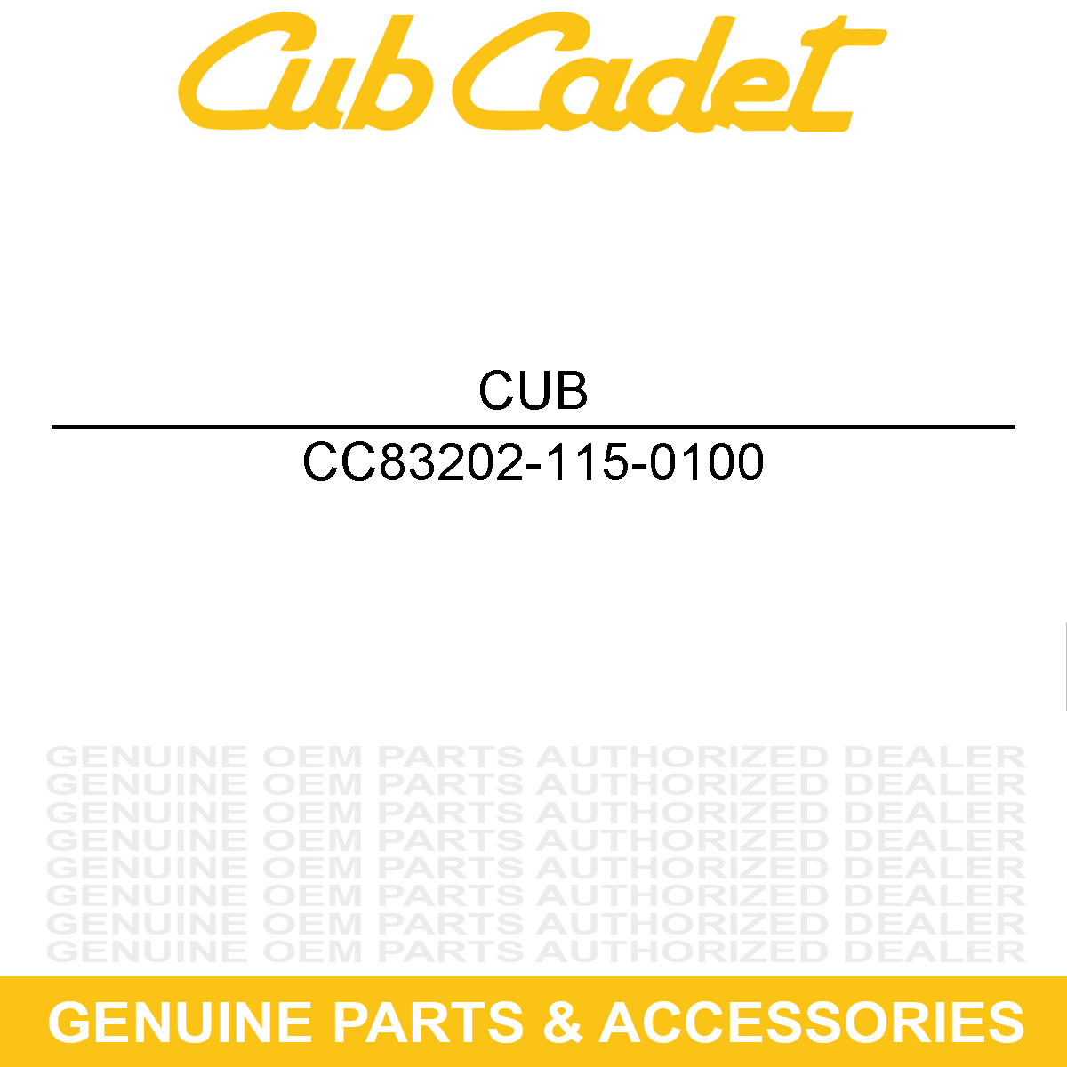 CUB CADET 83202-115-0100 Cover