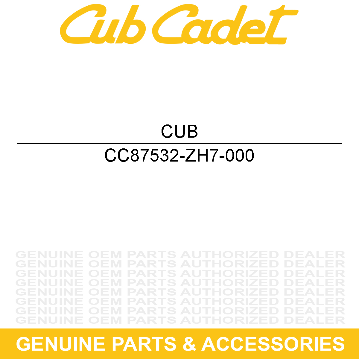 CUB CADET 87532-ZH7-000 Decal