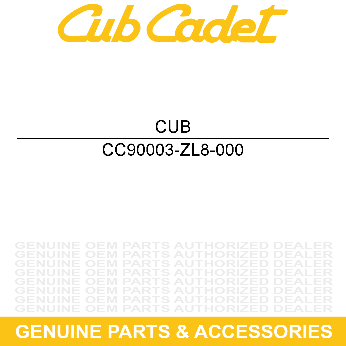CUB CADET 90003-ZL8-000 Bolt