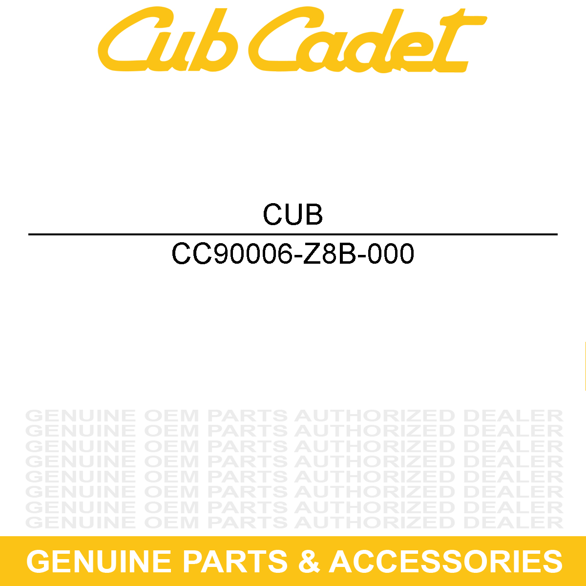CUB CADET 90006-Z8B-000 Hardware