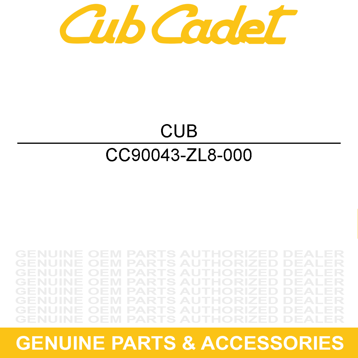 CUB CADET 90043-ZL8-000 Bolt