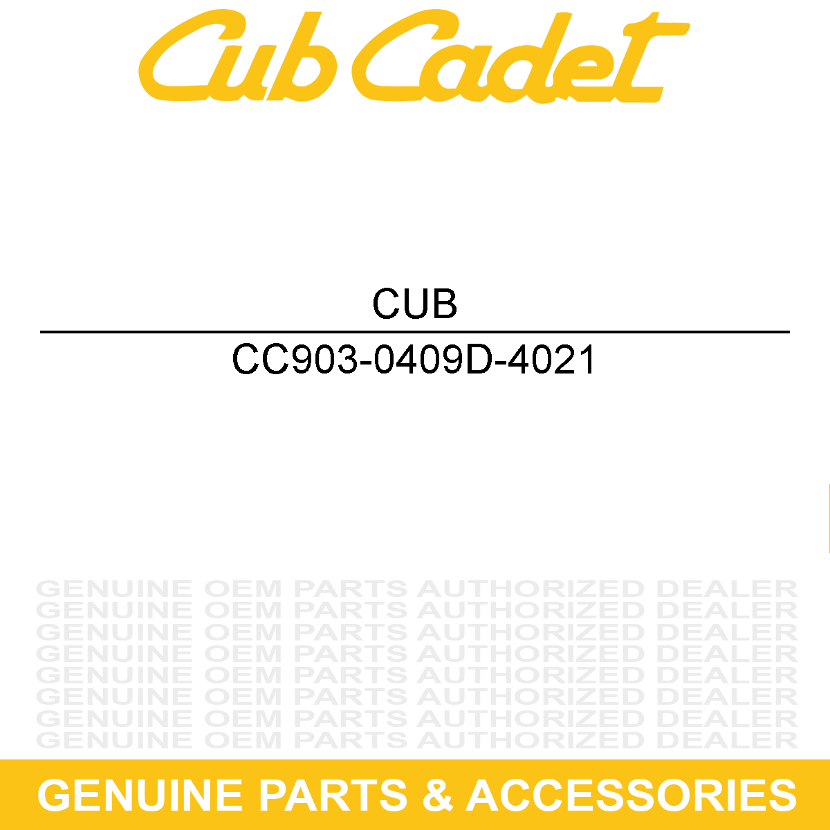 CUB CADET 903-0409D-4021 Deck