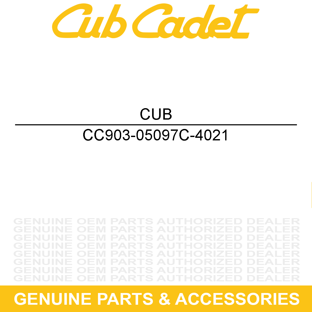 CUB CADET 903-05097C-4021 Shell
