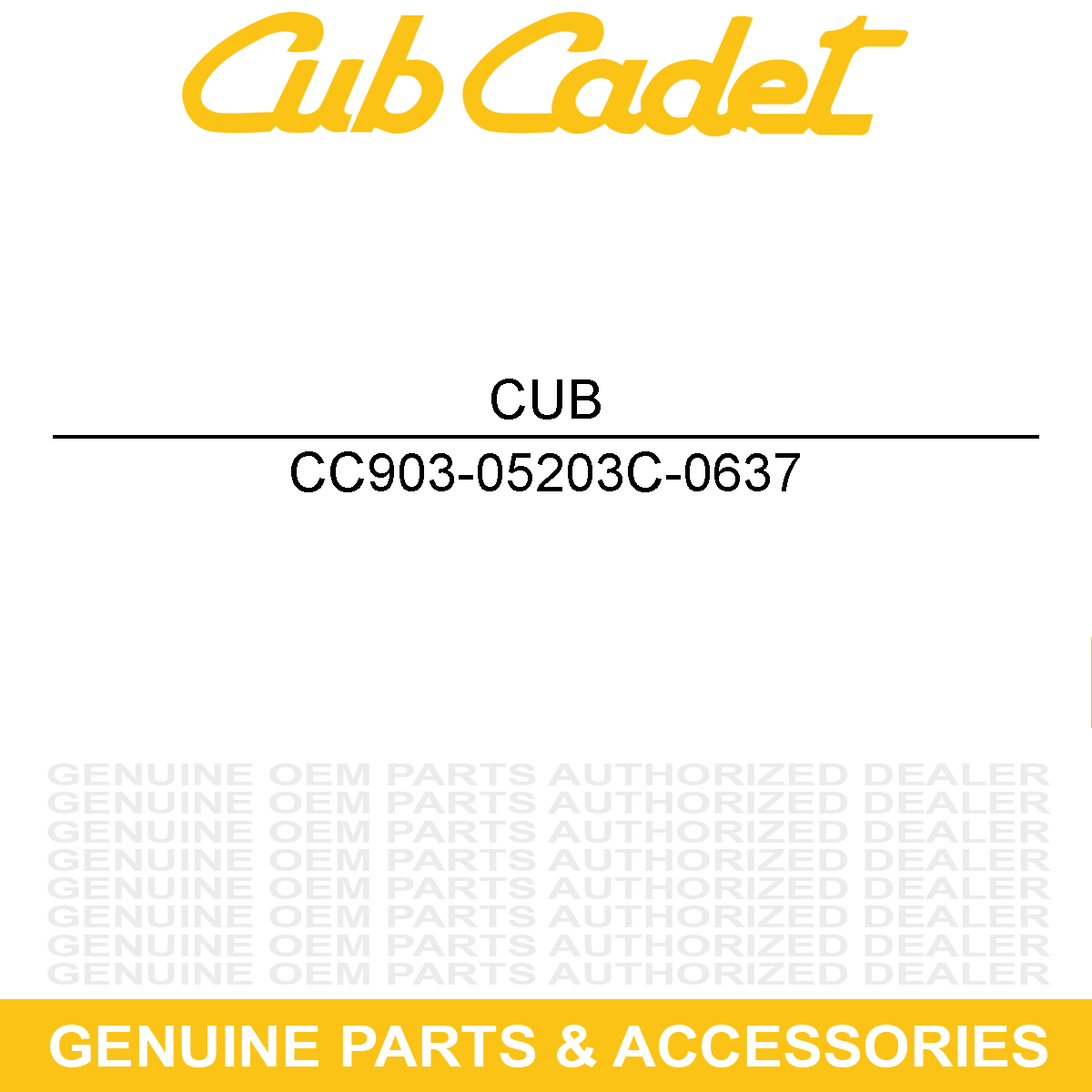 CUB CADET 903-05203C-0637 Shell