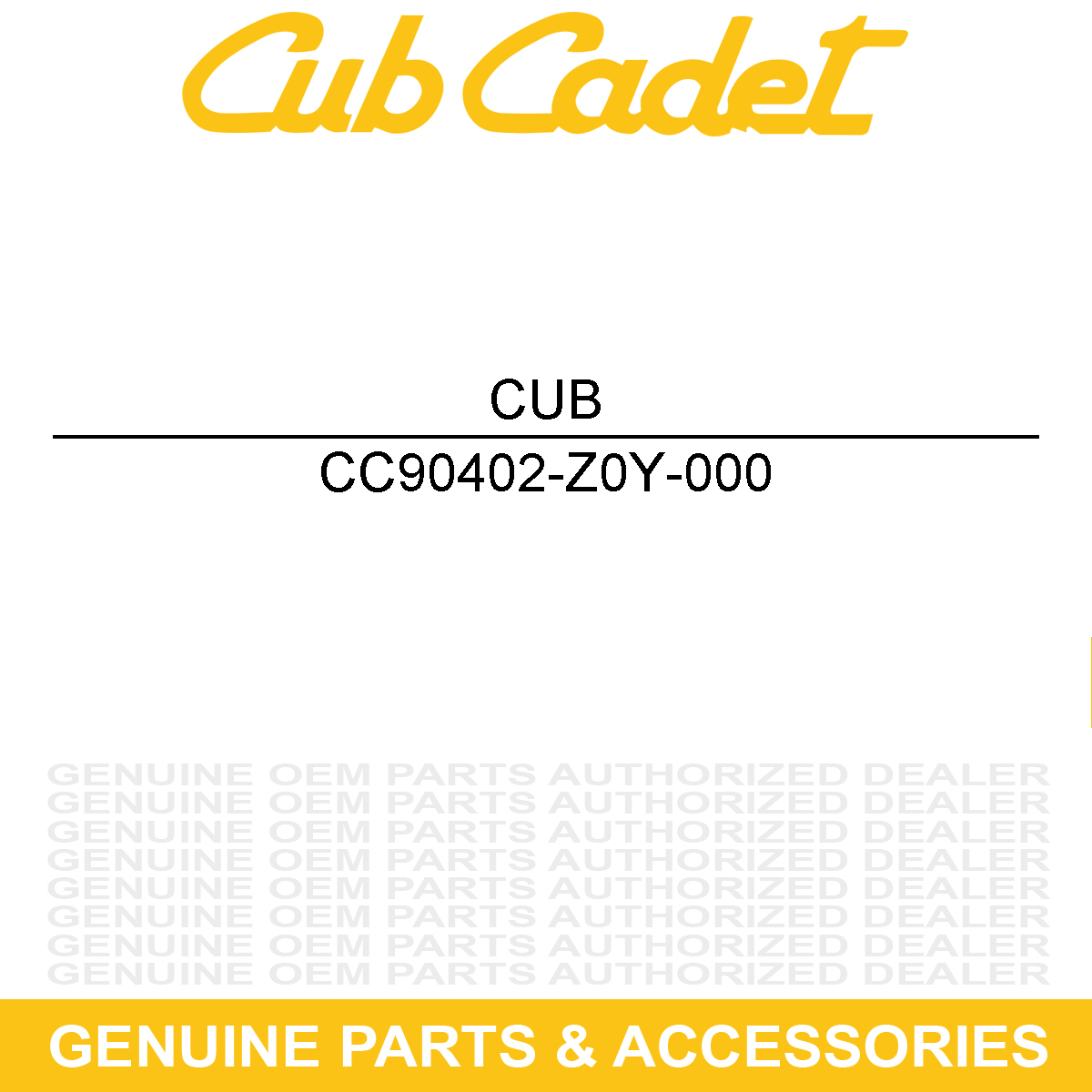 CUB CADET 90402-Z0Y-000 Hardware