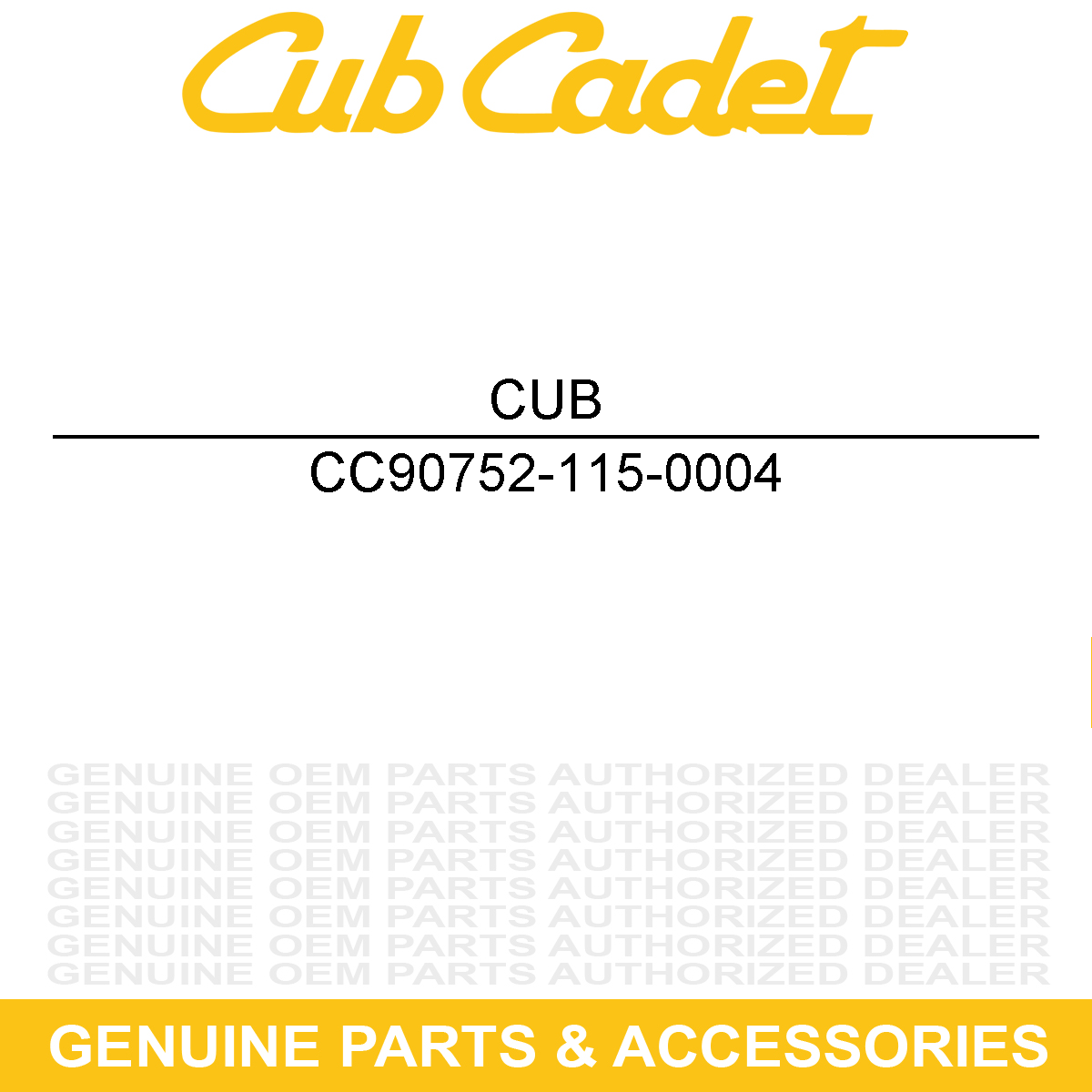 CUB CADET 90752-115-0004 Hardware