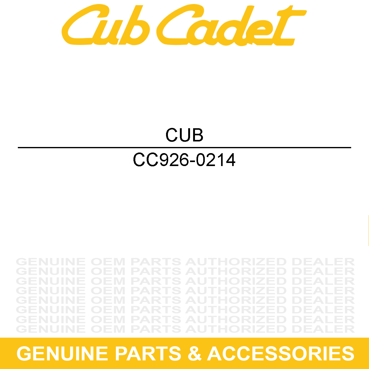 CUB CADET 926-0214 Push Cap