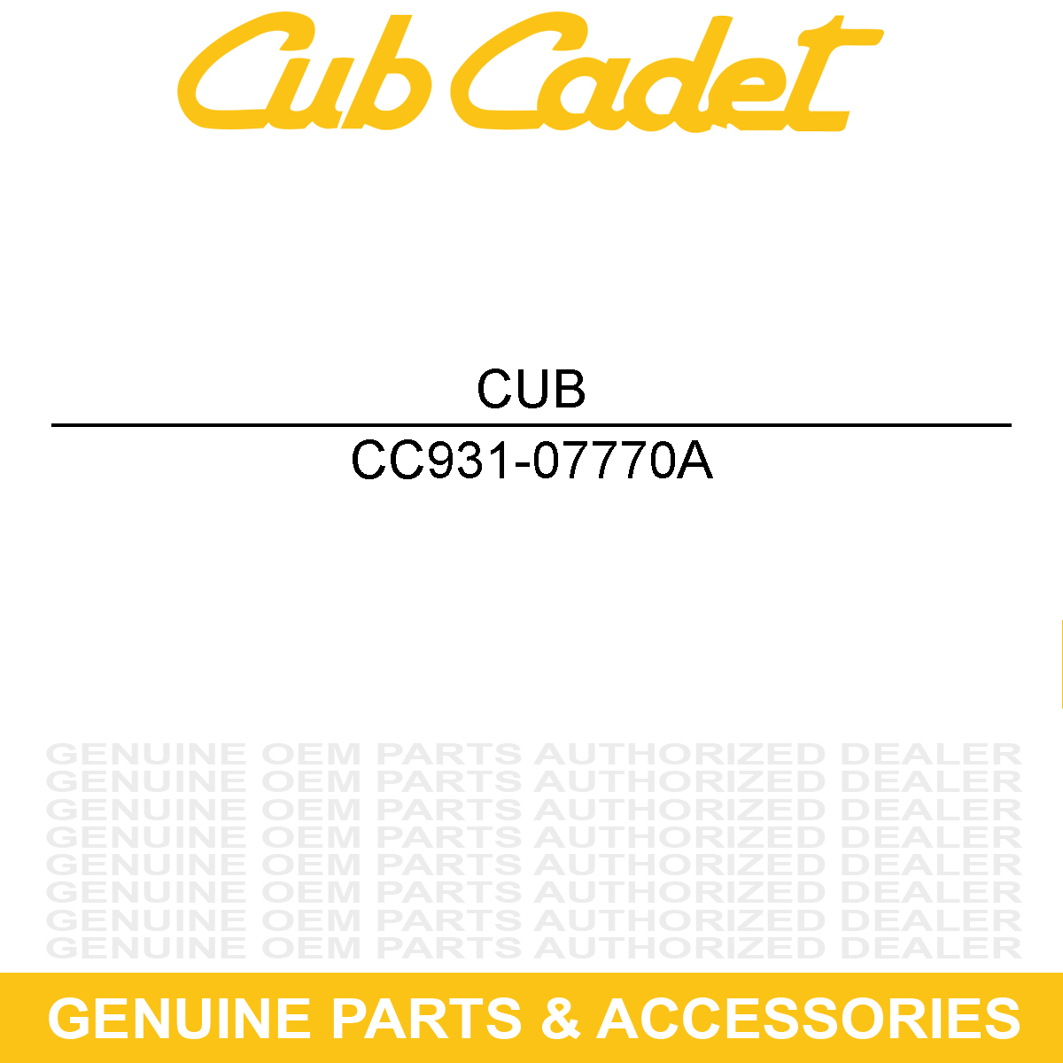 MTD 931-07770A Dash