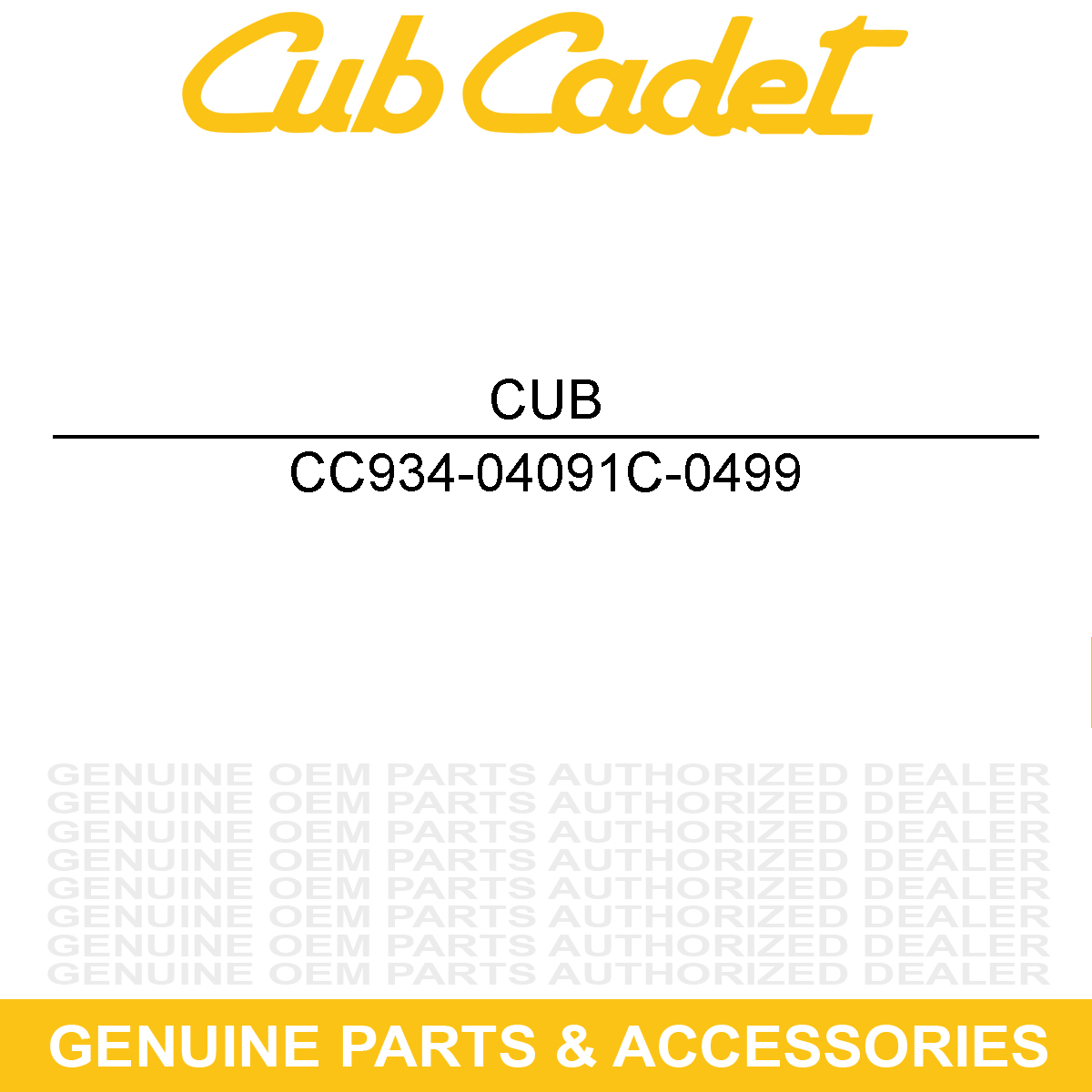 CUB CADET 934-04091C-0499 Rim