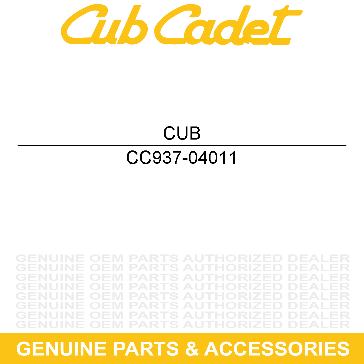 CUB CADET 937-04011 Oil Filter Head