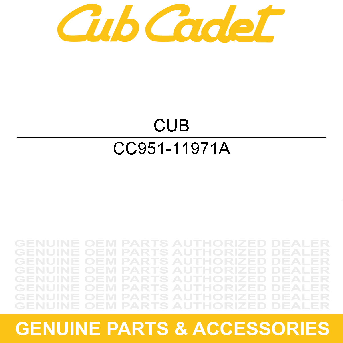 CUB CADET 951-11971A Oil Plug