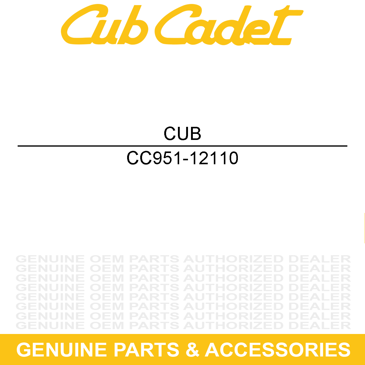 CUB CADET 951-12110 Gasket