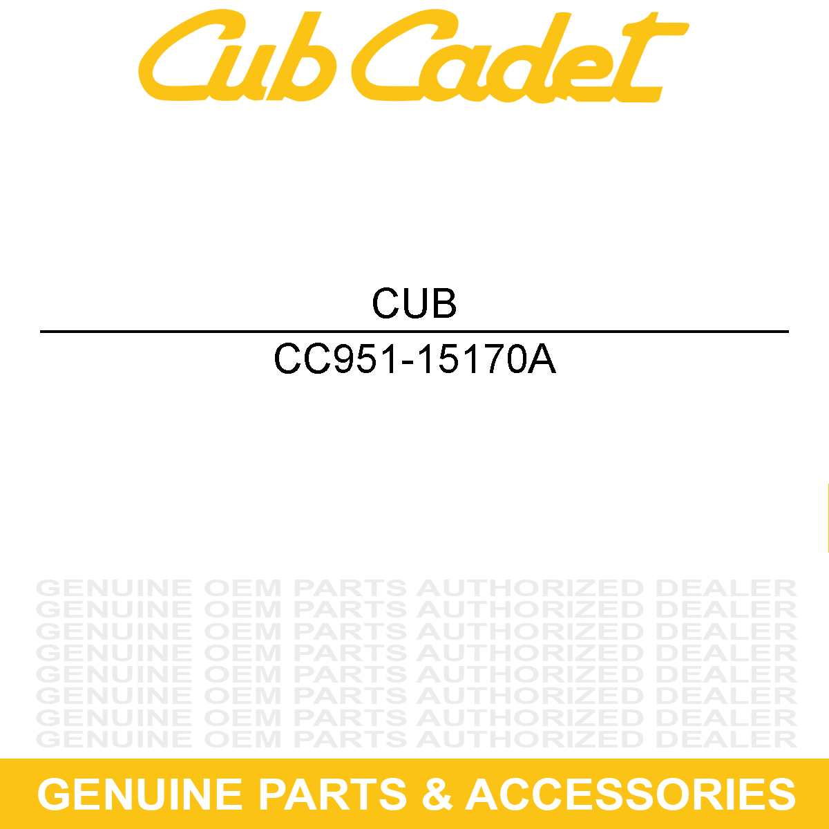 CUB CADET 951-15170A Cover