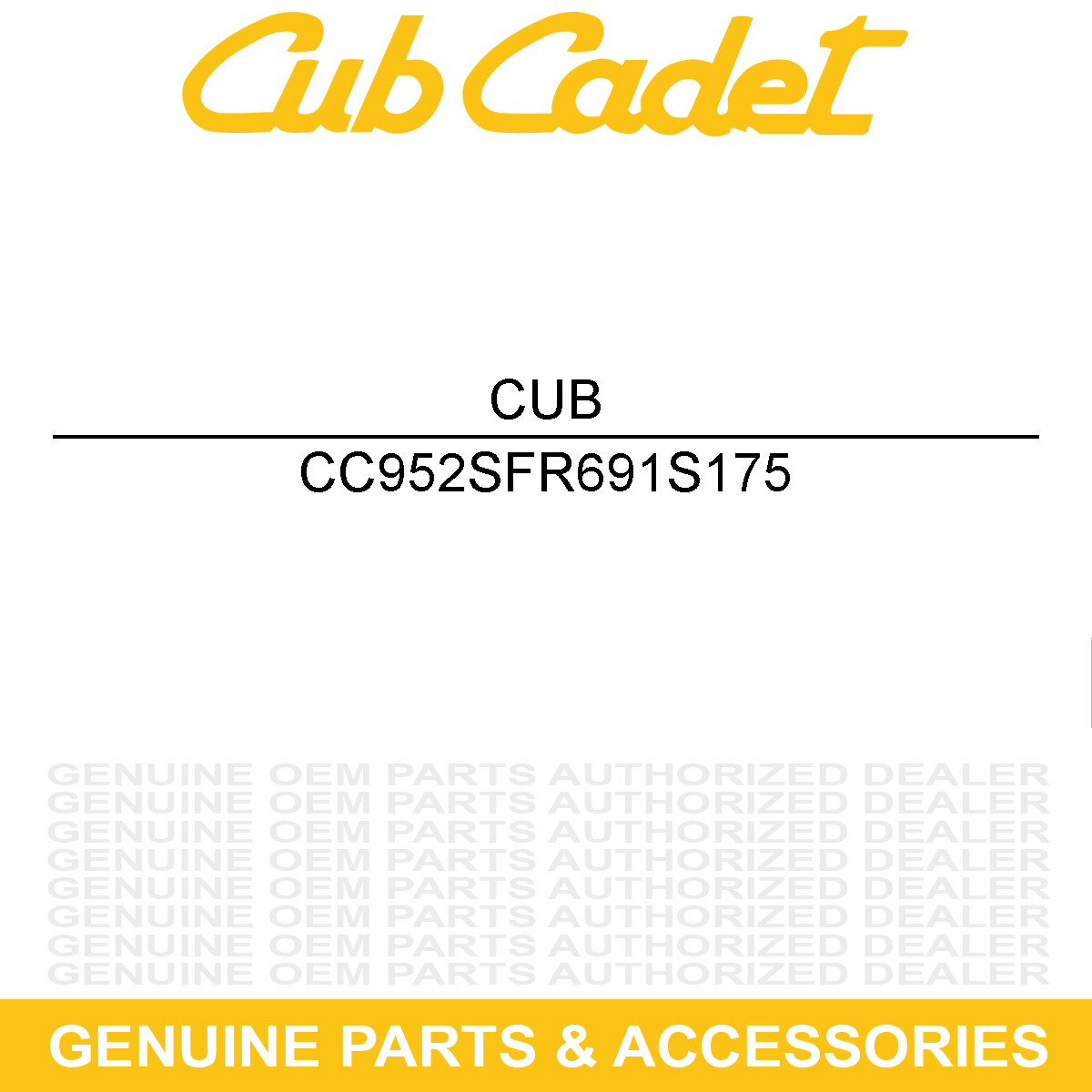 CUB CADET 952SFR691S175 Engine