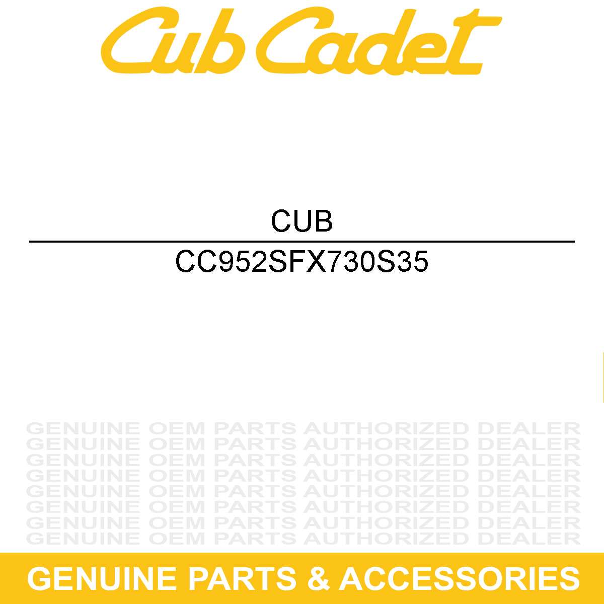 CUB CADET 952SFX730S35 Engine