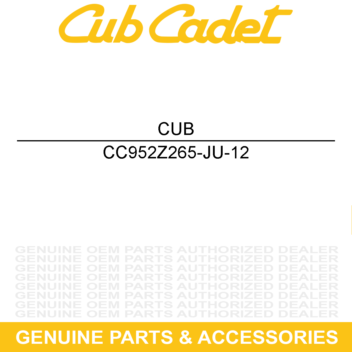 CUB CADET 952Z265-JU-12 Engine