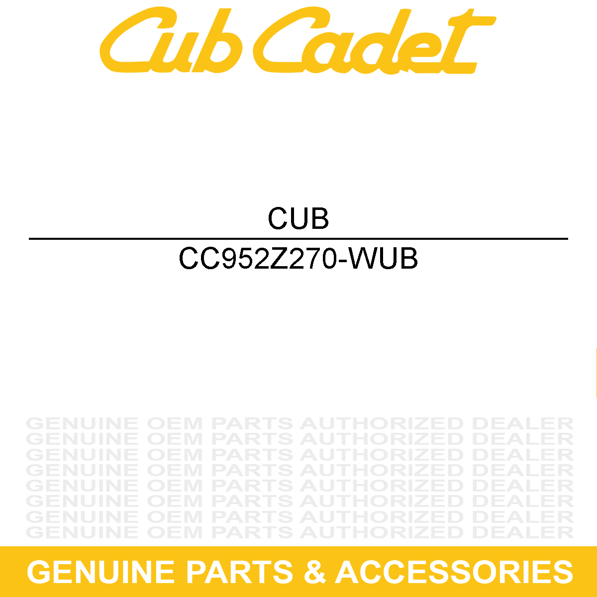 CUB CADET 952Z270-WUB Engine