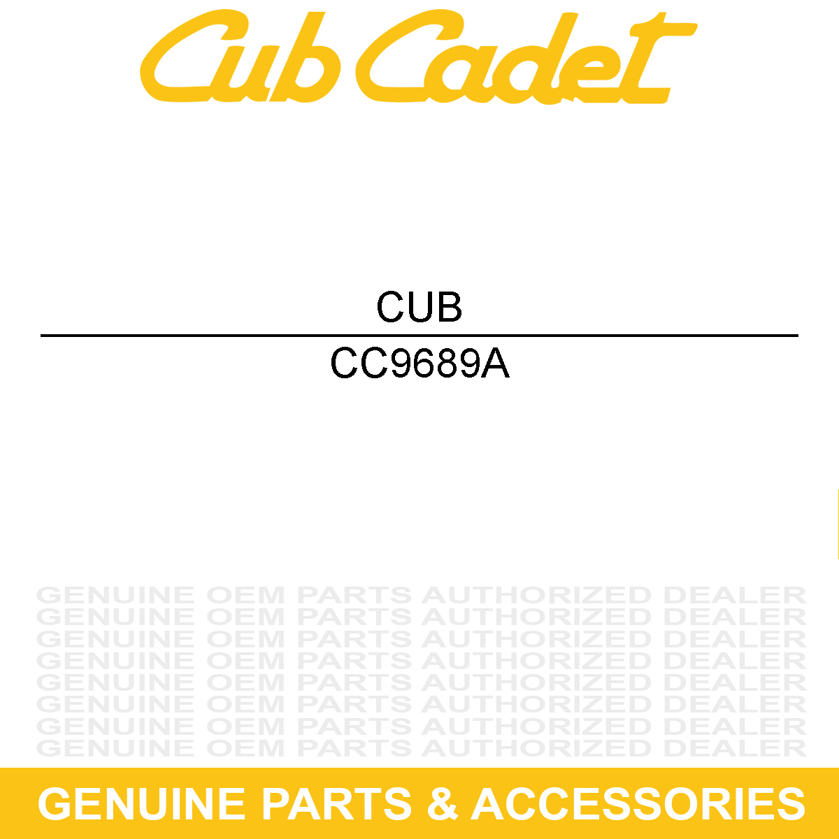 CUB CADET 9689A Hardware