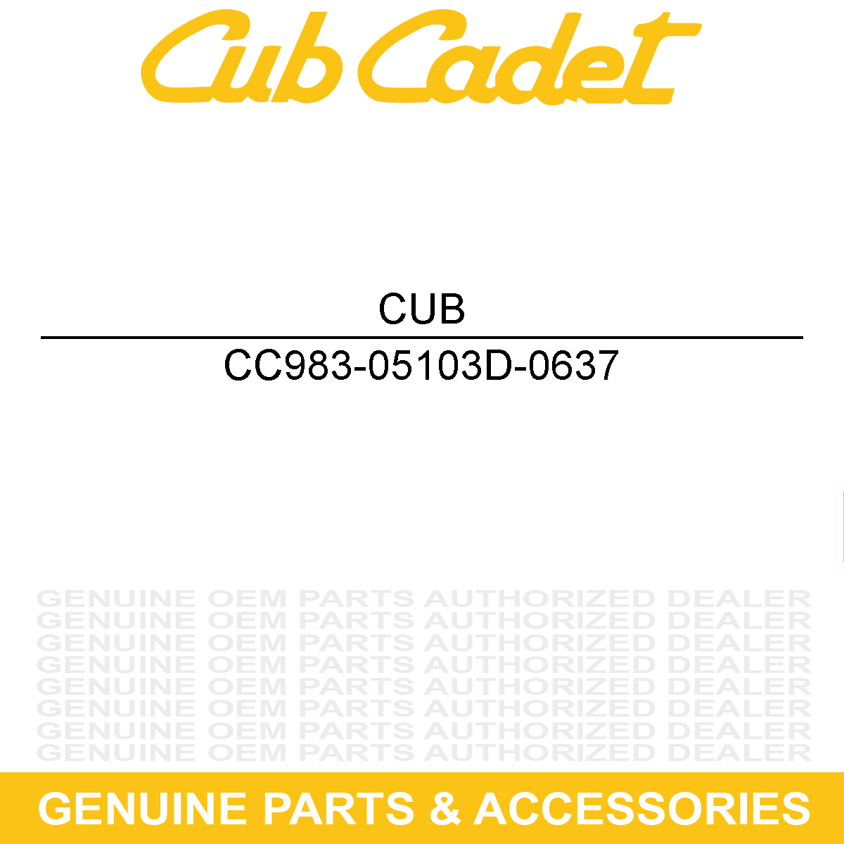 CUB CADET 983-05103D-0637 Deck