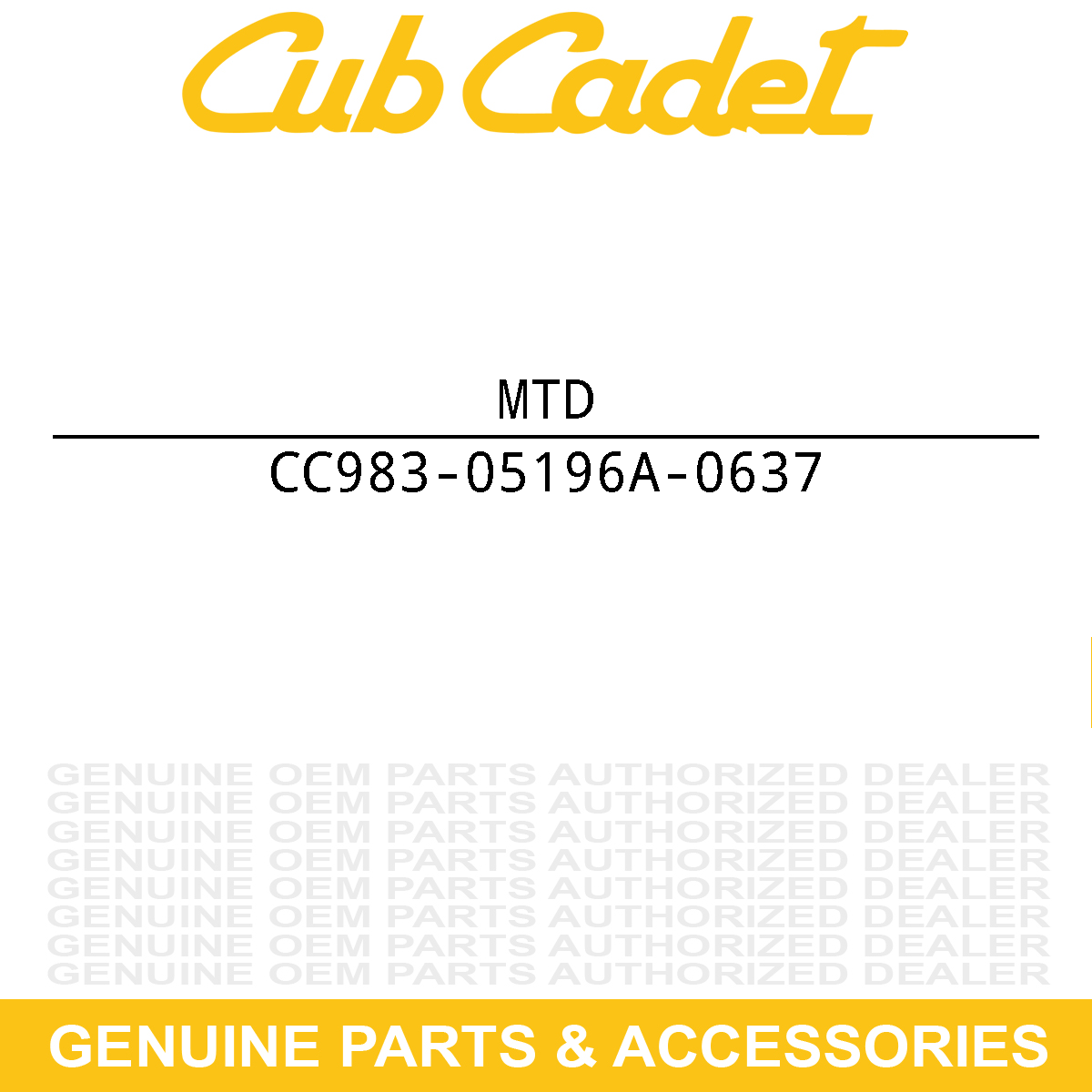 MTD 983-05196A-0637 Shell