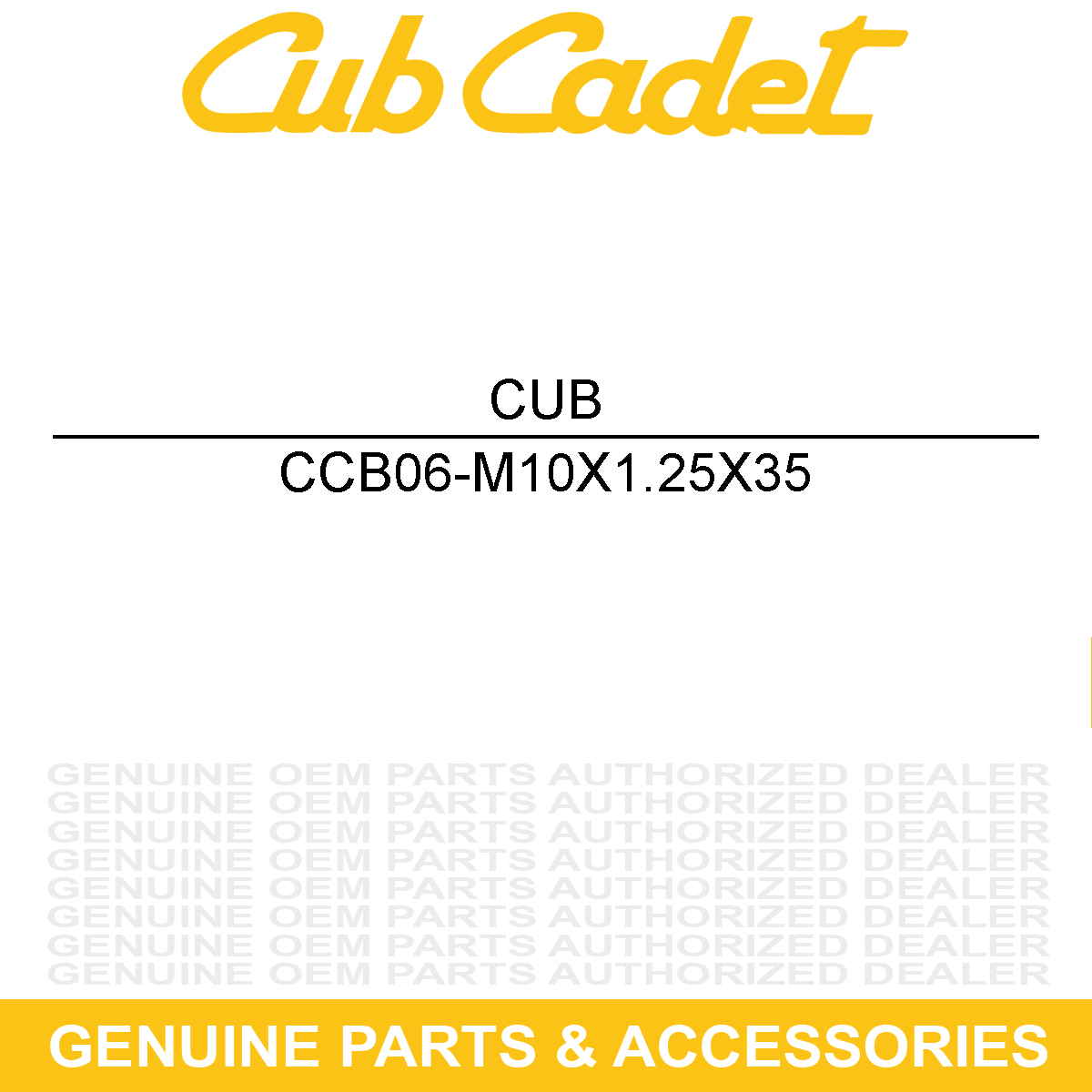 CUB CADET B06-M10X1.25X35 Hardware