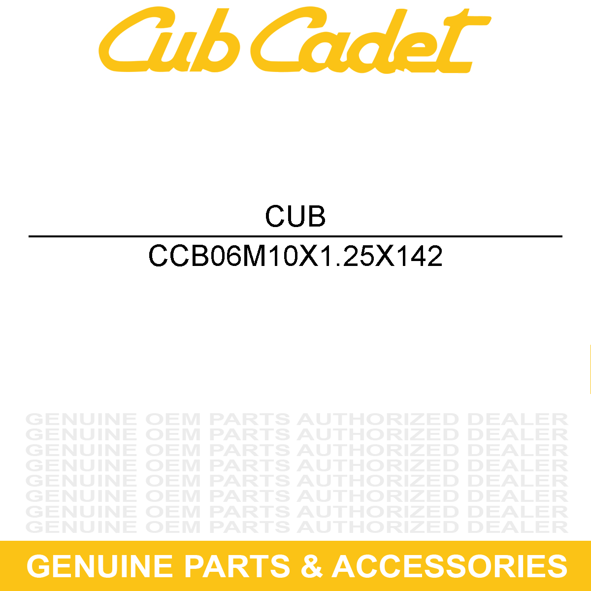 CUB CADET B06M10X1.25X142 Hardware